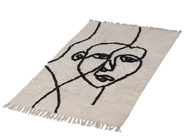 graphic face rug - 6 of our favourite figurative homewares - inspiration - goodhomesmagazine.com