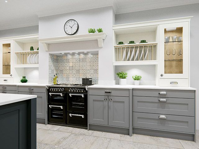 grey shaker kitchen - why cottage-inspired interiors are making a huge comeback - inspiration - goodhomesmagazine.com