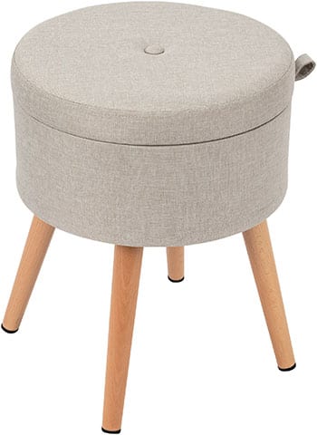 grey fabric stool - top picks from Lidl's new Scandi-inspired homeware range - news - goodhomesmagazine.com