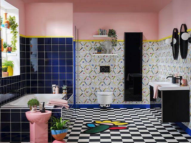 patterned bathroom - discover this colourful bathroom makeover by Sophie Robinson - bathroom - goodhomesmagazine.com