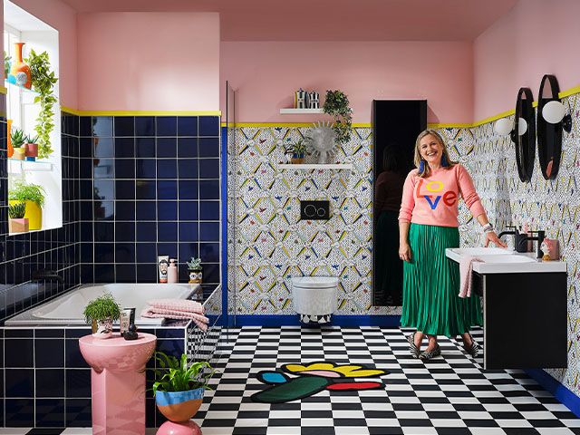 rainbow bathroom - discover this colourful bathroom makeover by Sophie Robinson - bathroom - goodhomesmagazine.com