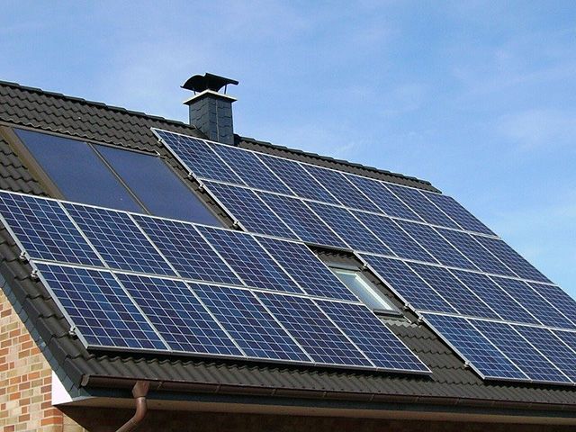 solar panel array on roof - goodhomesmagazine.com
