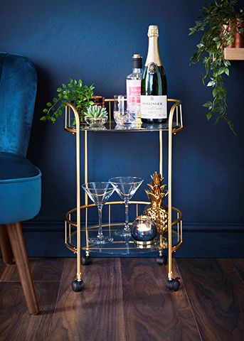 tromso cocktail trolley - b&m launches cocktail trolley for £30! - news - goodhomesmagazine.com