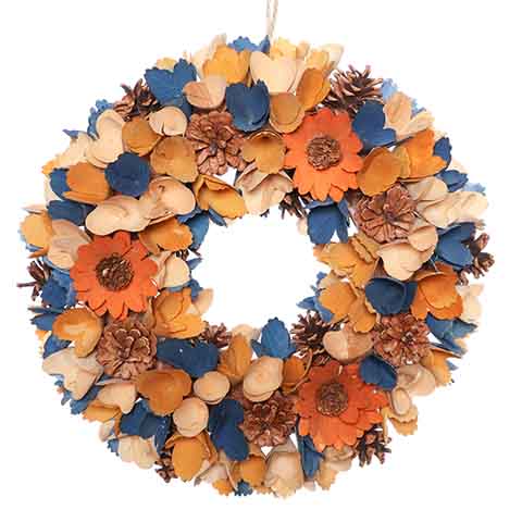 autumn faux wreath - 6 autumn wreaths for a stylish front door - inspiration - goodhomesmagazine.com