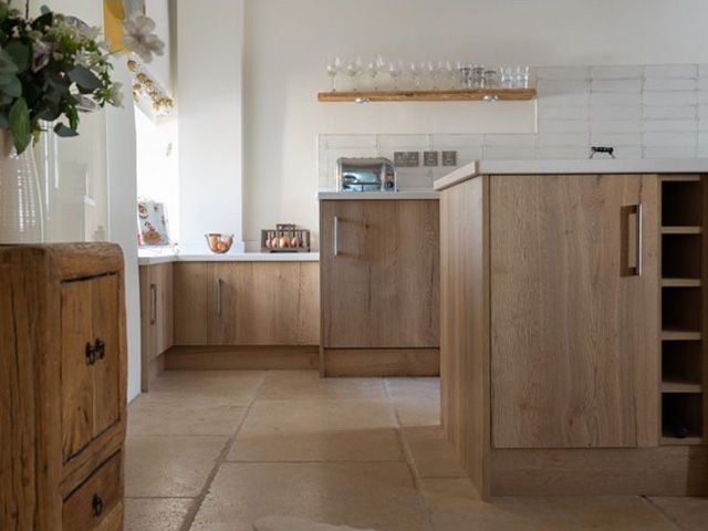 kitchen with flagstone flooring - goodhomesmagazine.com