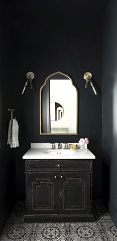 black bathroom design - 5 bathroom paint ideas for a fun and fresh bathroom - bathroom - goodhomesmagazine.com