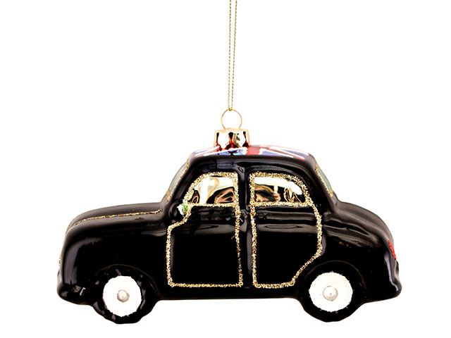 black taxi bauble - 7 of the best novelty Christmas baubles - shopping - goodhomesmagazine.com