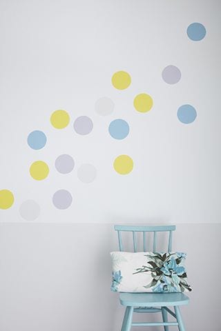 dulux confetti wall effect - how to create a confetti wall paint effect - inspiration - goodhomesmagazine.com