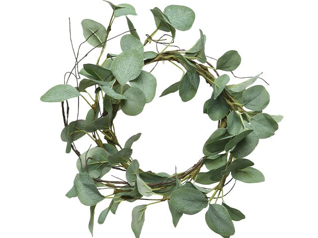 eucalyptus wreath - 6 autumn wreaths for a stylish front door - inspiration - goodhomesmagazine.com