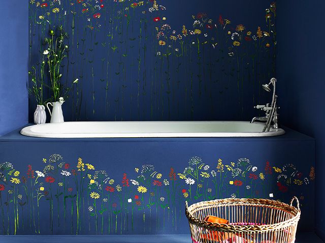 floral paint bathroom design - 5 bathroom paint ideas for a fun and fresh bathroom - bathroom - goodhomesmagazine.com
