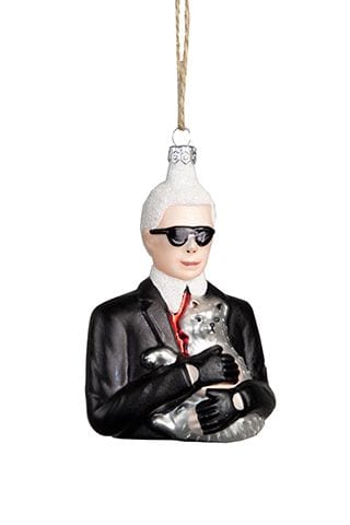 karl lagerfeld bauble - 7 of the best novelty christmas baubles - shopping - goodhomesmagazine.com