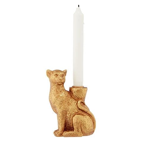 leopard candle holder - 8 of the best gold accessories under £50 - shopping - goodhomesmagazine.com