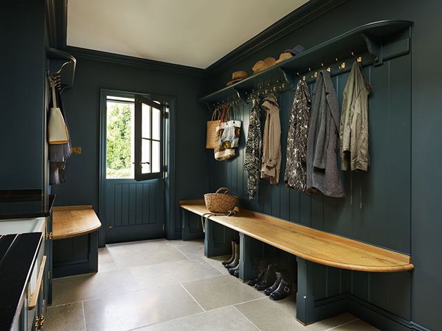  green boot room with panelling - good homes - kitchen 