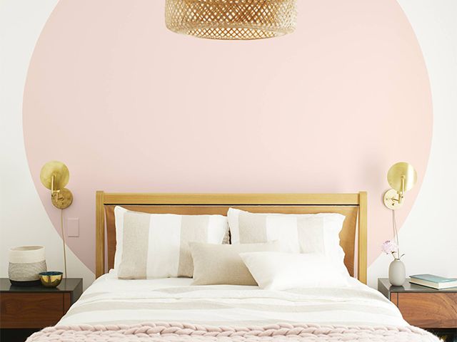 pink and gold bedroom scheme - 6 creative bedroom paint ideas - bedroom - goodhomesmagazine.com