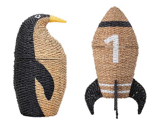 penguin and rocket laundry basket - beaumonde