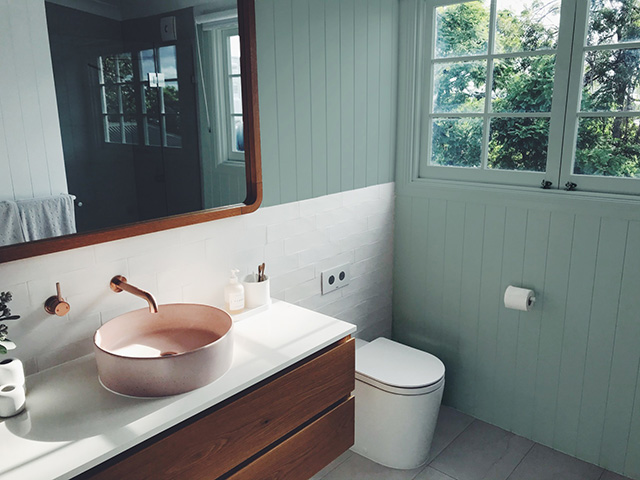 bathroom painted in coat paints hamilton - goodhomesmagazine.com