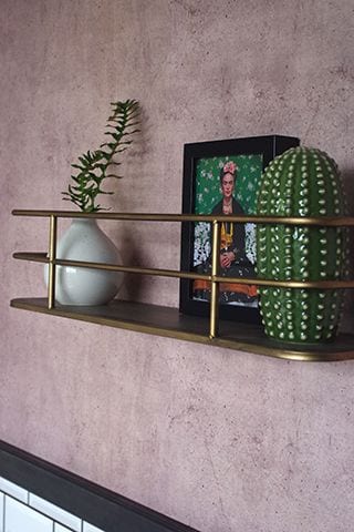 brass shelf - 6 styling ideas for filling an empty corner - inspiration - goodhomesmagazine.com