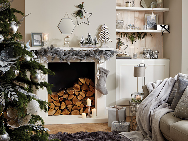 cosy christmas cool toned decor