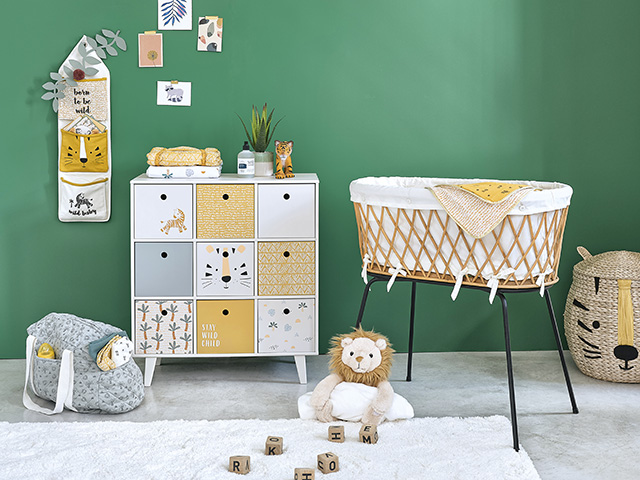 maisons du monde babies room with green and yellow scheme - goodhomesmagazine.com