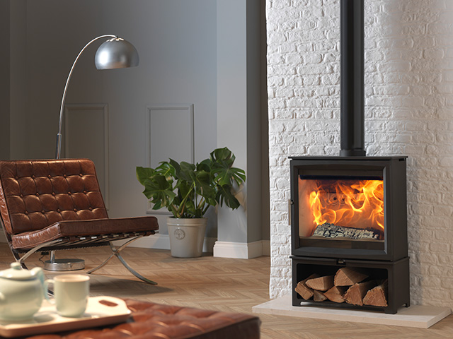 log store wood burning stove