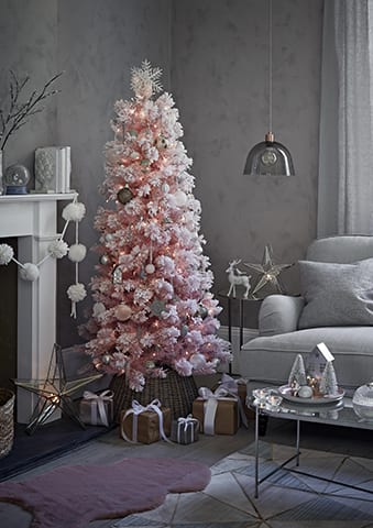 blush pink christmas decor