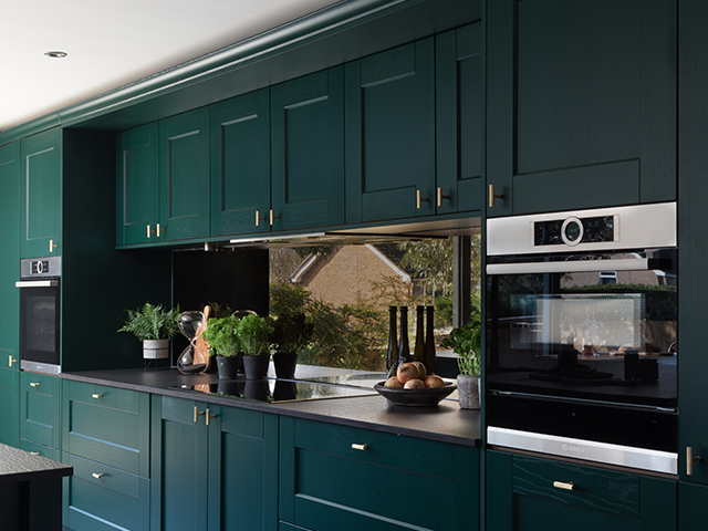 integrated appliances dark green