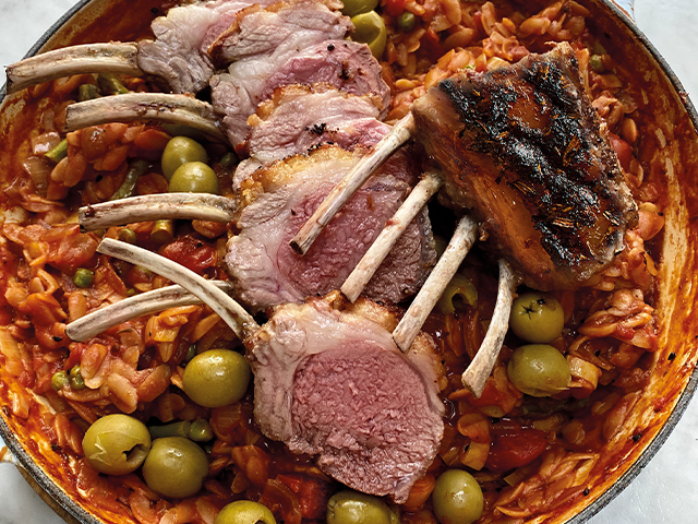 roast lamb with orzo recipe