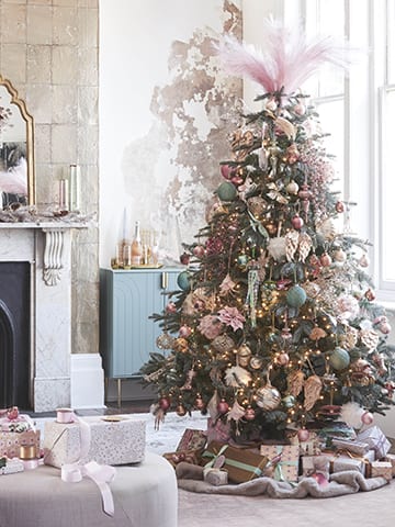 blush pink christmas tree