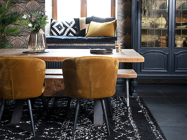 mustard velvet dining chairs