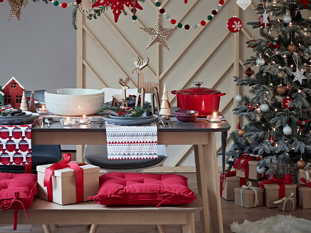 nordic red dining christmas