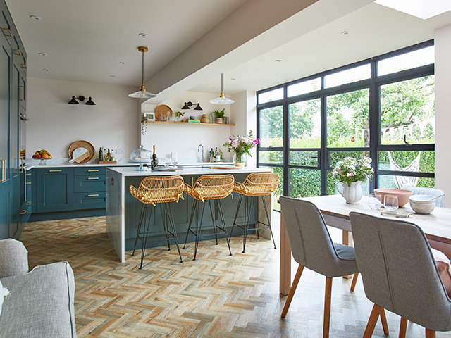 open plan extended kitchen 