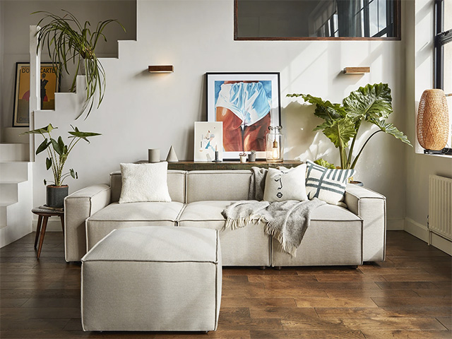 modular sofa style in beige - best buys - goodhomesmagazine.com