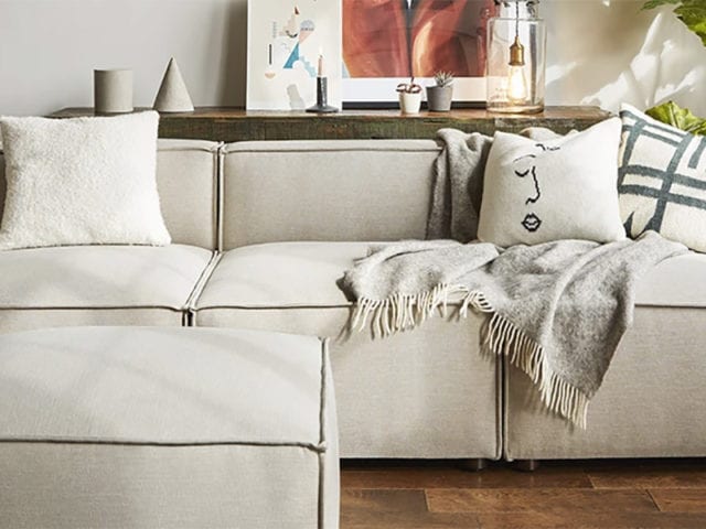 modular sofa style in beige - best buys - goodhomesmagazine.com