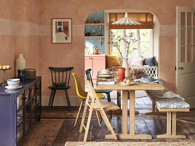 ohn Lewis Modern Mediterranean scheme dining room - 2021 trends - goodhomesmagazine.com