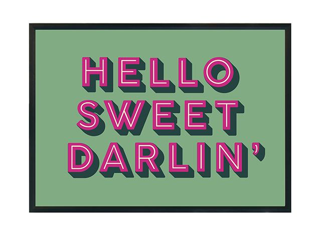 hello sweet darlin wall print - offers - goodhomesmagazine.com