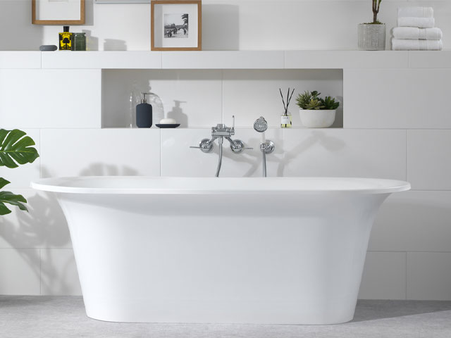 deep contemporary rolltop tub for long soaks from Victoria + Albert