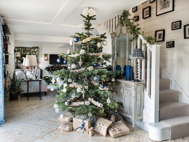 christmas tree hallway