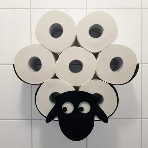 toilet roll holder sheep design