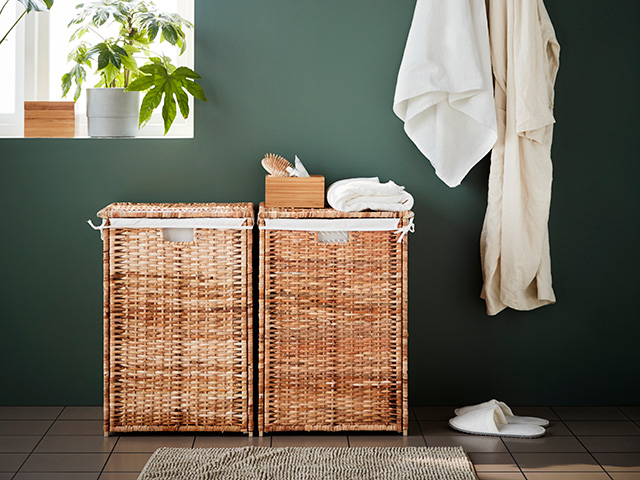 BRANÄS Laundry Basket, IKEA - COSY BATHROOMS - goodhomesmagazine.com
