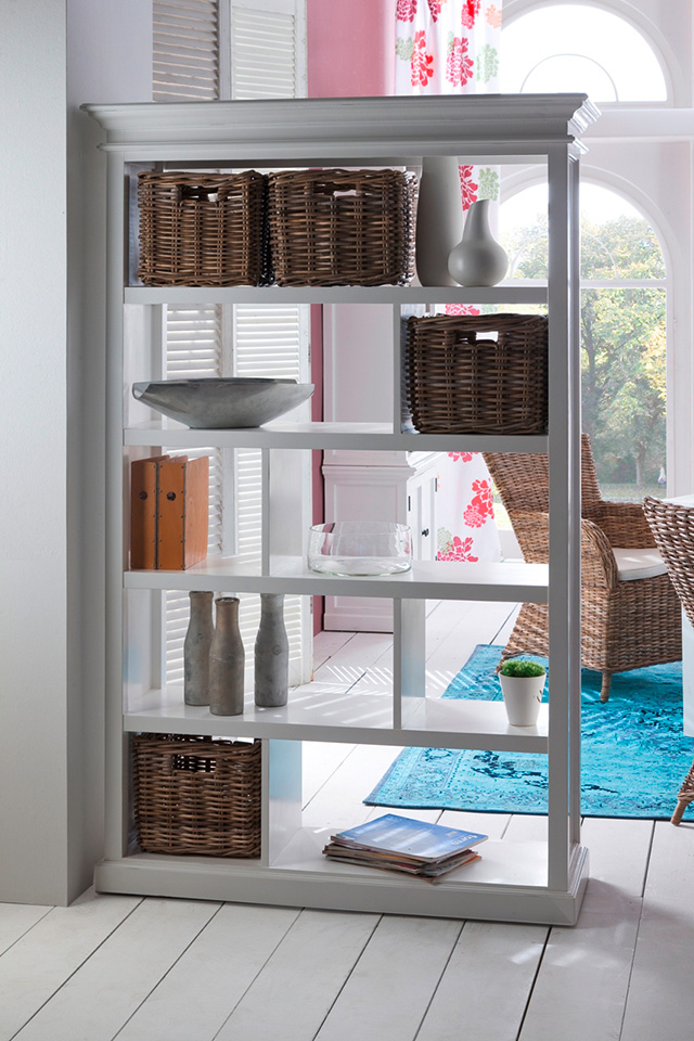 open shelving room divider - open plan zoning - goodhomesmagazine.com