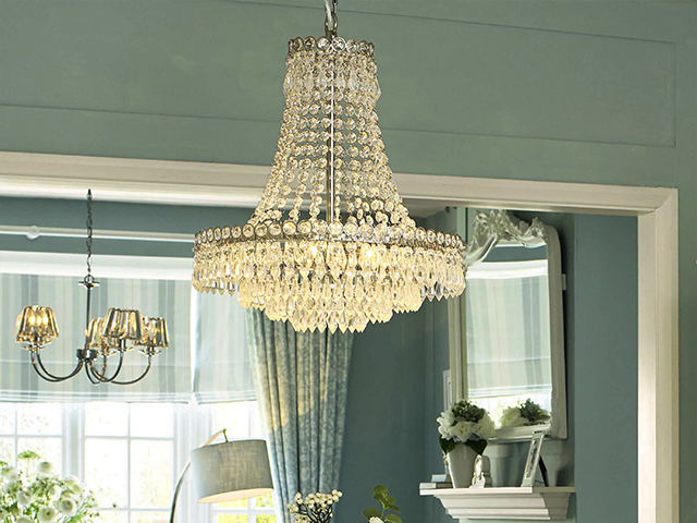 Laura Ashley - Enid 5 Light Chandelier Polished Nickel Crystal, £450, Da...