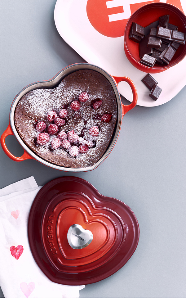 Le Creuset Classic Cast Iron Pink Heart Casseroles