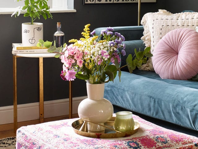living room with colourful velvet sofas - good homes february 2021 issue - goodhomesmagazine.com