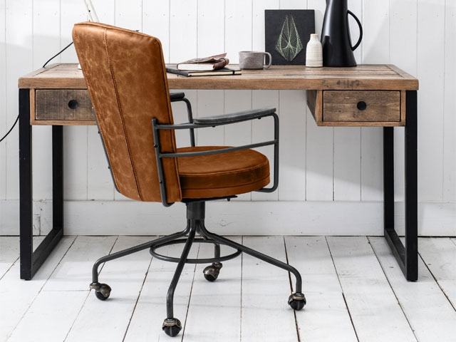 faux leather office chair for stylish home office