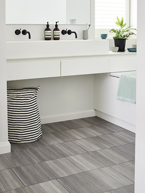 Amtico wooden bathroom flooring