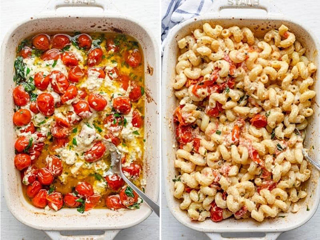 Baked Feta Pasta - @FeelGoodFoodie