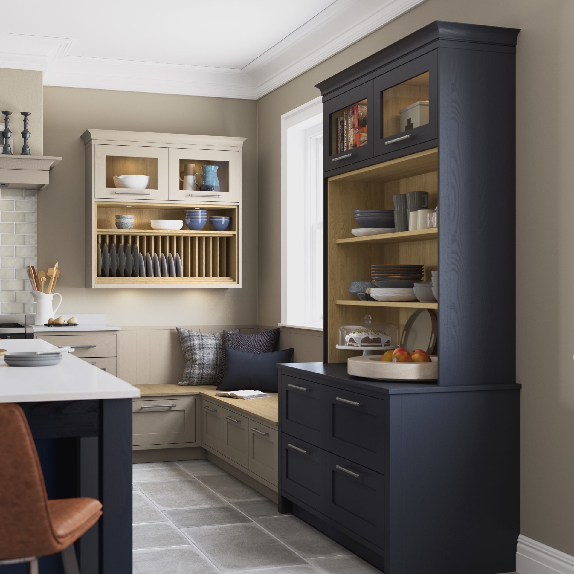Corner kitchen sales dresser
