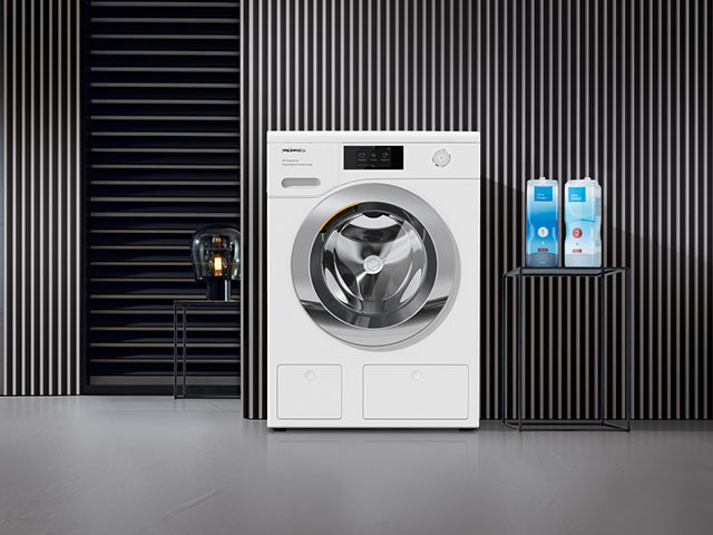 Washing machine in industrial style space
