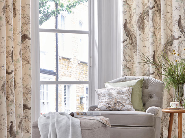 curtain trends: peacock print by Laura Ashley from next