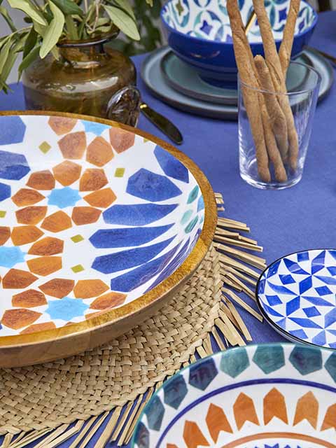 Close up of brightly coloured ceramics, goodhomesmagazine.com